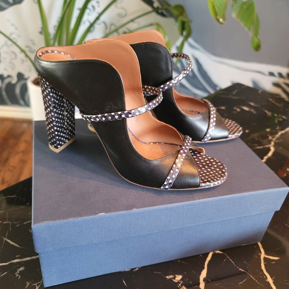 Malone Souliers Black Open Toed Heel Size 40